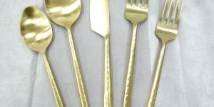 5 Pcs Brass Cutlery Set