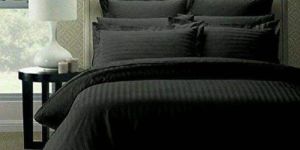 Satin Stripes Bed Sheet with Two Pillow Cover