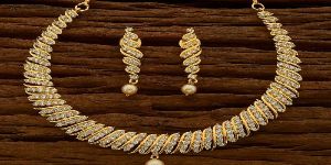 Pearl CZ Necklace Set