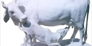 Stone Handcrafted Cow & Calf Statues