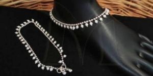 Silver Oxidised Anklets
