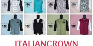 Men Printed Plain Sleeveless Short Nehru Jacket