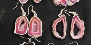 Pink Crystal Stone Earrings