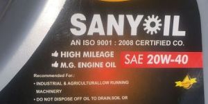 Sanyoil SAE 20W40 High Mileage Multigrade Engine Oil