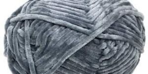 Chenille Gray Yarn, 65-yd. Skeins