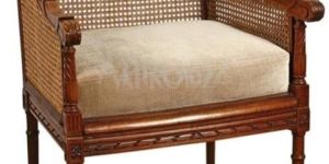 Cushioned Cane Chair