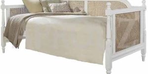Twin Size Mango Wood Cane Daybed with Trundle