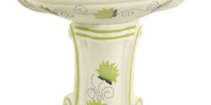 Vitrosa Mint Green Big Sterling Pedestal Wash Basin Set