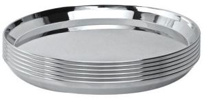 Stainless Steel Plain Dinner Plates