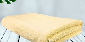 Rekhas Premium Cotton Yellow Bath Towel