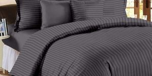 Rekhas Premium Satin Grey Bedsheets