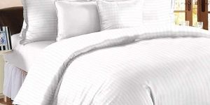 Rekhas Premium Satin White Bedsheets