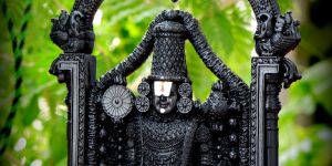 Black Marble Tirupati Balaji Statue