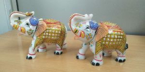 Marble Elephant Statue