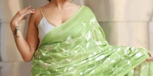Linen Embroidery Sarees