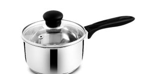 Stainless Steel Plain Saucepan with Lid