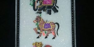 3 Figure on Marble Plate