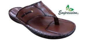 OM N 7014-BR Mens Leather Slippers