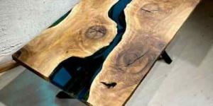 Wooden Epoxy Resin Centre Table Top