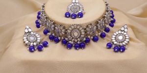 Stone Mirror Work Necklace Set