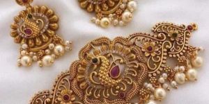 Pearls Peacock Designer Necklace Set