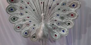 Metal Peacock Statue