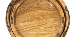 Round Wooden Serving Tray