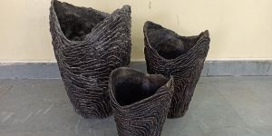Abstract Fiberglass Planter