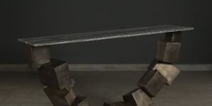 Fiberglass and Stone Abstract Table