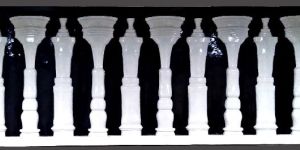 Fiberglass Meeting Room Pillar Wall Murals
