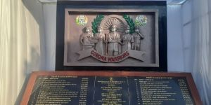 Metal Mural Bronze Brass Mural Corona Warriors