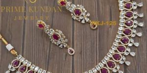 PK-125 American Diamond Necklace Set