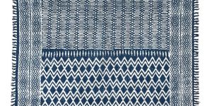 Indigo Cotton Printed Rugs -5