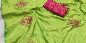 beautiful silk saree presnted by patankar fab pc-43