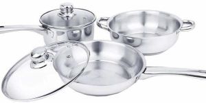 Stainless Steel Sheffield Induction Bottom 3 Pcs Cookware Set