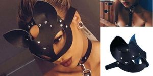 Leather Cat Eye Mask
