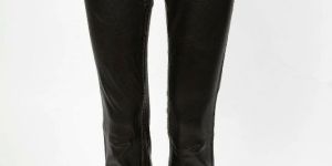 Women Black Leather Pants