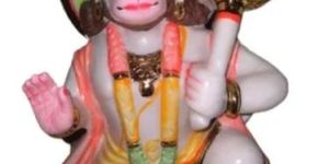Marble Painted Hanuman Statue