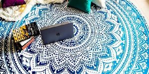 Round Towel, Fringe Beach Towel, Bridesmaid Gift, Beach Wedding Weekend, Tropical Beach Party Towel,