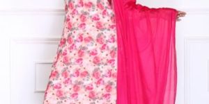 Pink Printed Kurta Set