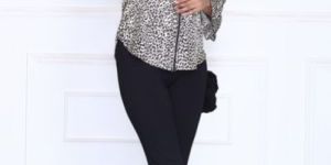 Tiger Print Satin Top