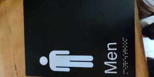 Acrylic Tactile Letters with Braille Signage