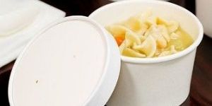 Round White Paper Food Containers