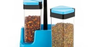 2 in 1 Plastic Spice Storage Container