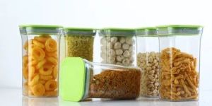 Set of 6 Plastic Square Storage Container Set