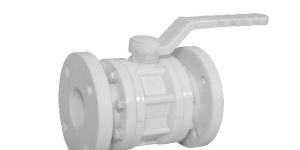 PP Three Piece Flange End Ball Valve