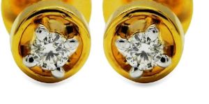 Yellow Gold Diamond Earring for Girl's