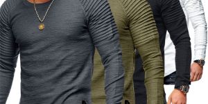Men's Ruffle Sleeve T Shirt