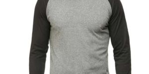 Men's Solid Slub Jersey with Raglan Sleeve