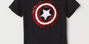 Sequenced embroidered t-shirt